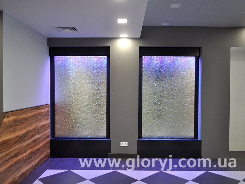 Розробка та виготовлення водоспадів по склу, дзеркалу, каменю під замовлення